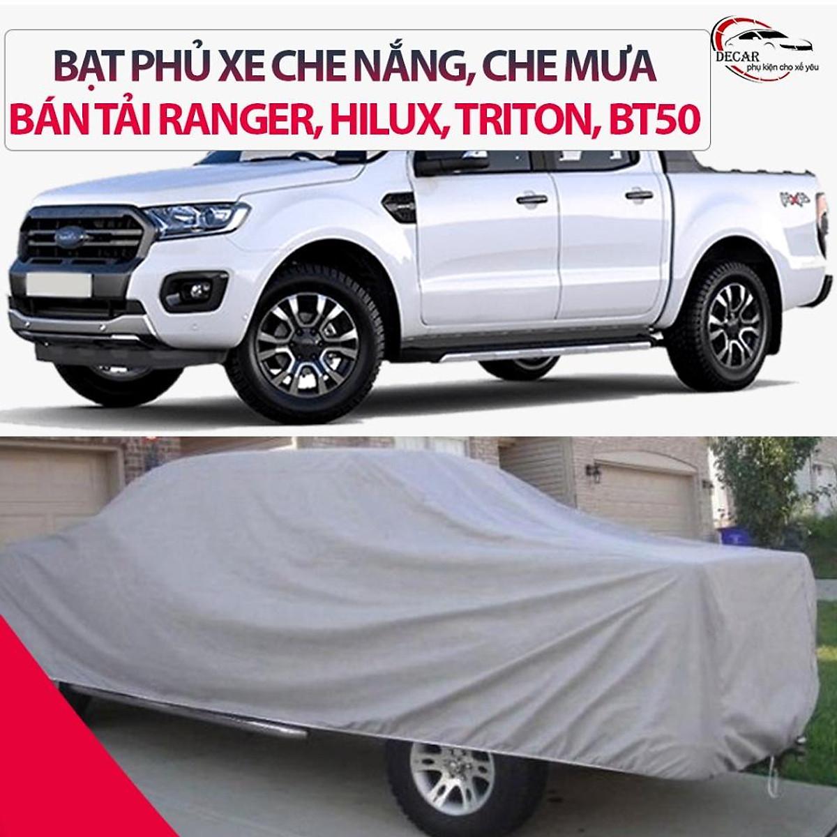 Bạt xe ô tô bán tải chống nước , chống cháy , chống xước, bạt phủ trùm xe bán tải Ranger, Hilux, Triton, BT-50, Navaxe