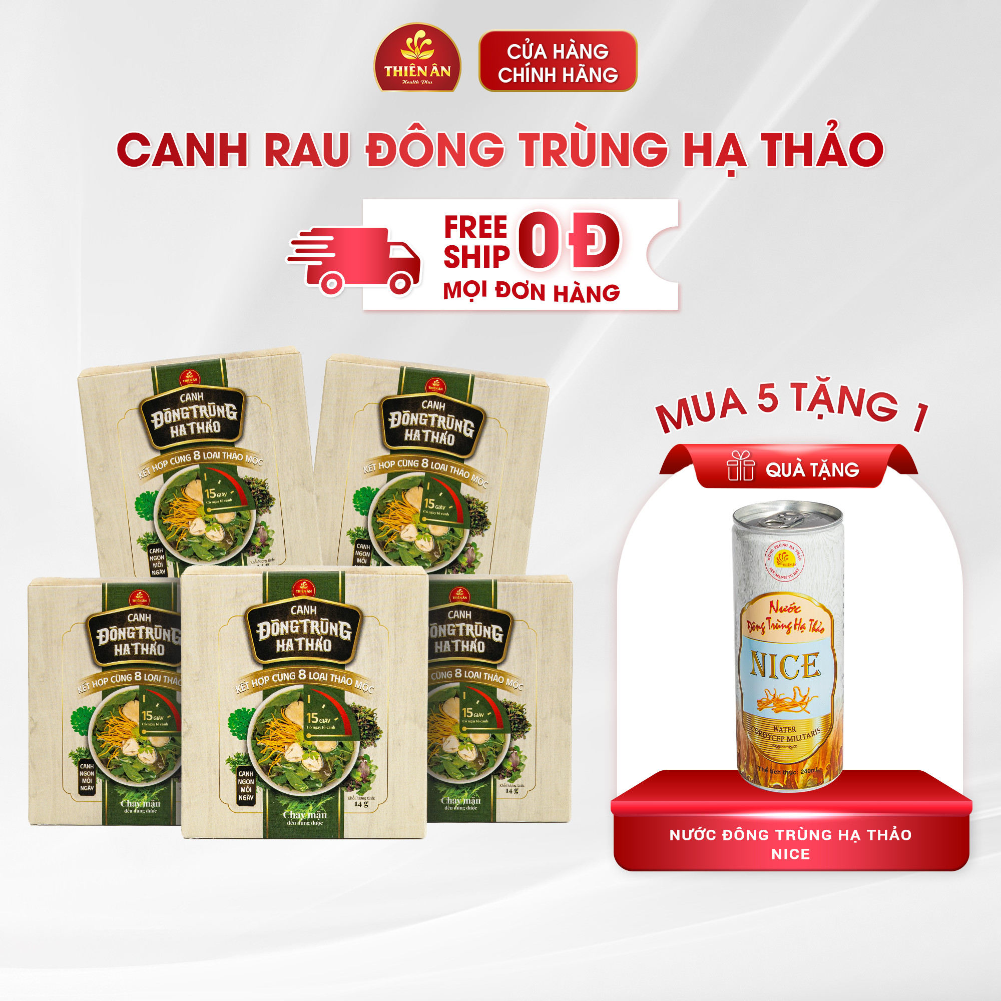 Canh Rau Dược Liệu Đông Trùng Hạ Thảo Thiên Ân