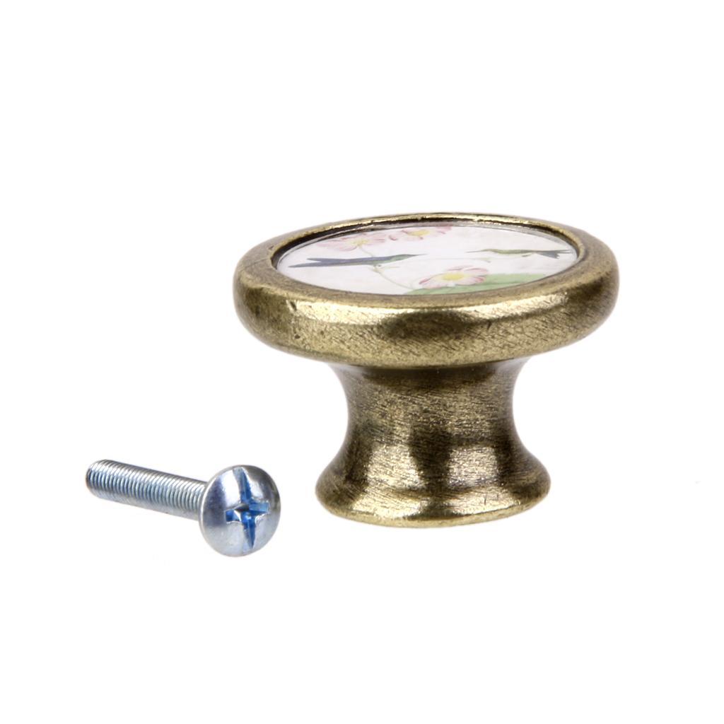 4xAssorted Vintage Brass Wardrobe Cabinet Door Cupboard Drawer Handle Knob 13