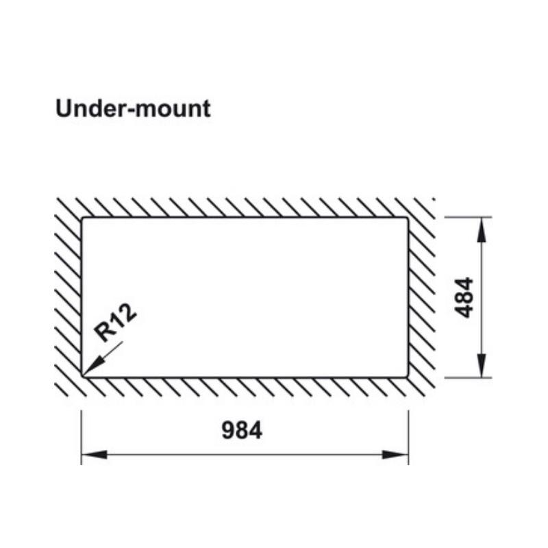 Chậu Rửa Chén Hafele HS20-GED1S60 - Lắp Nổi/Âm - Ngang 100cm - Hàng Chính Hãng