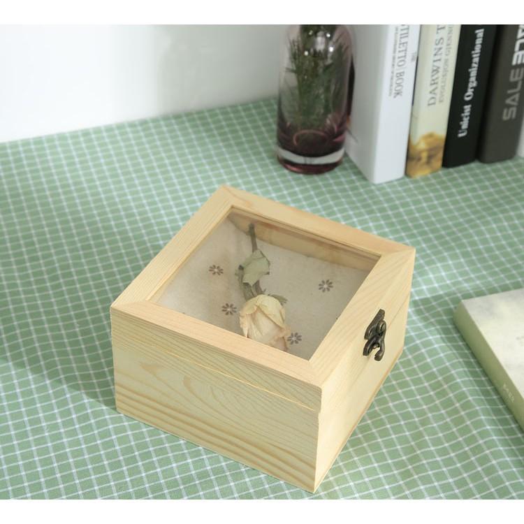+Hộp Gỗ Thông Sấy+Hộp Đựng Quà Đựng Hoa Khô+Hộp Trồng Cây+Đèn Giấy+Hộp Vẽ Resin 20x20x8.5cm