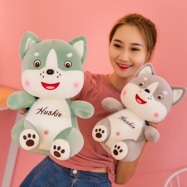 Gấu Bông Chó Huskie (50 Cm) Gb115 (Tặng 1 Đèn Led 8 Bóng Siêu Sáng Cắm Cổng Usb)