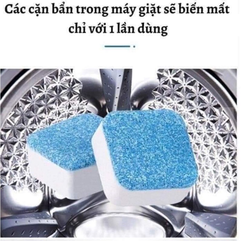 Hộp 12 viên tẩy  sạch lồng máy giặt ,khử mùi ,  , khử nấm mốc giúp làm sạch quần áo , tăng tuổi thọ máy giặt phù hợp cho máy giặt lồng đứng  và  lồng ngang 