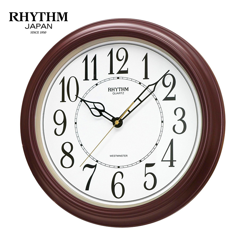 Đồng hồ treo tường Nhật Bản Rhythm CMH726NR06 Kt 36.0 x 5.6cm, 955g Vỏ nhựa. Dùng Pin.