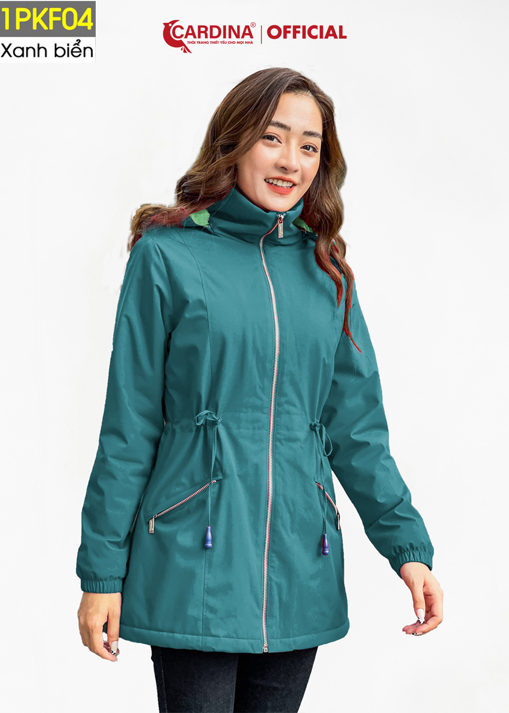 Áo Parka Nữ CARDINA Lót Lông Cừu Cao Cấp Siêu Nhẹ Siêu Ấm Chống Thấm Nước 1PKF