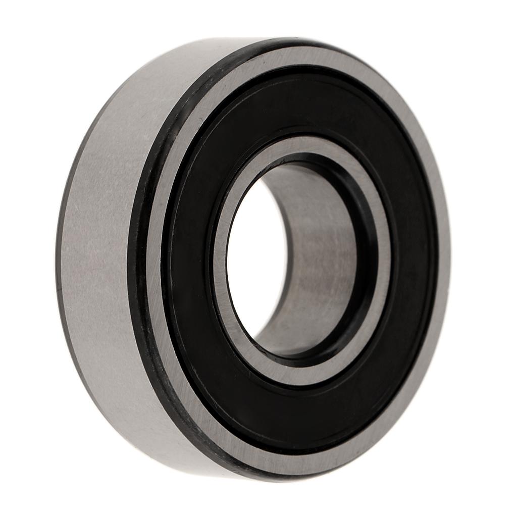 Deep Groove Ball Bearing Silver Black Metal Keyless Drill Chuck Tool Miniature Bearings, Double Rubber Sealed and Pre-Lubricated