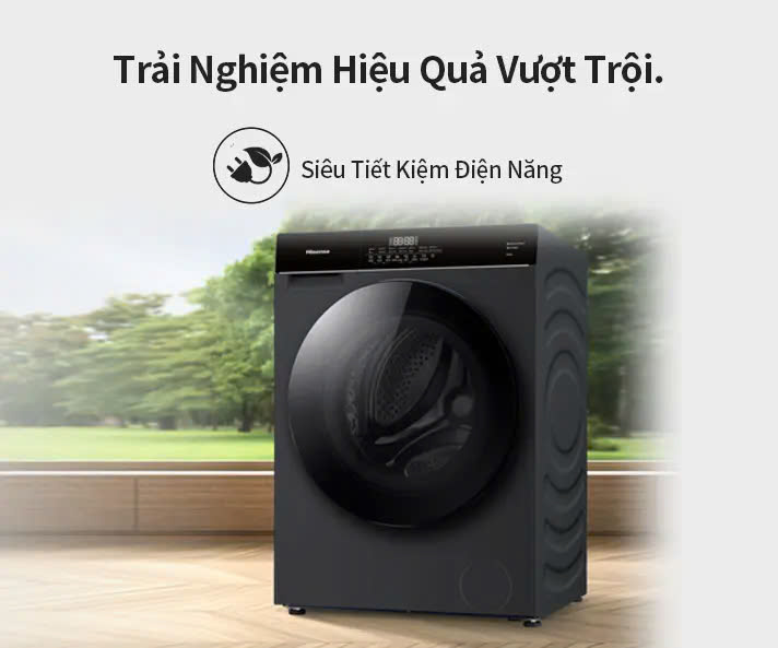 Máy giặt Hisense Inverter Pro 10.5kg WF105M3 giặt thông minh AI, điều khiển từ xa, bảo hành 3 năm - HÀNG CHÍNH HÃNG