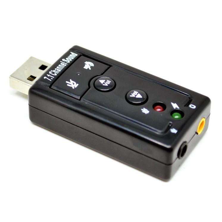 USB âm thanh Dongle 7.1 Channel Audio Adapter Sound Card cho máy tính