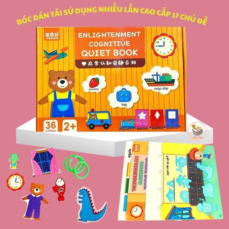 Học Liệu Bóc Dán Montessori 17 Chủ Đề Đồ Chơi Giáo Dục Sớm Cho Bé Dùng Nhiều Lần Giúp Bé Vừa Chơi Vừa Học