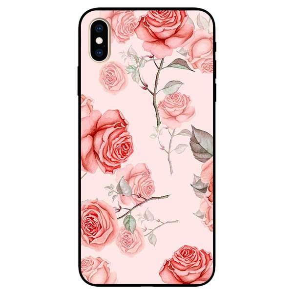 Ốp lưng dành cho Iphone X / Xs - Iphone Xs Max - Iphone Xr mẫu Hoa Tiết Hồng Cam