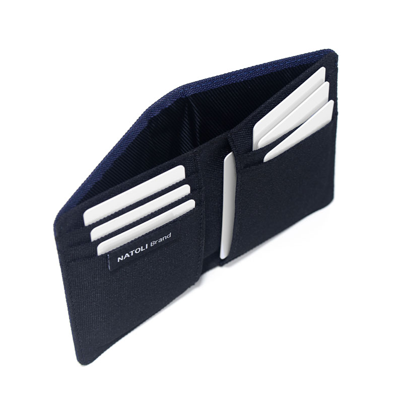 Ví da nam nữ dáng đứng NATOLI gập đôi đựng thẻ cao cấp BST Simple Vertical Wallet V3