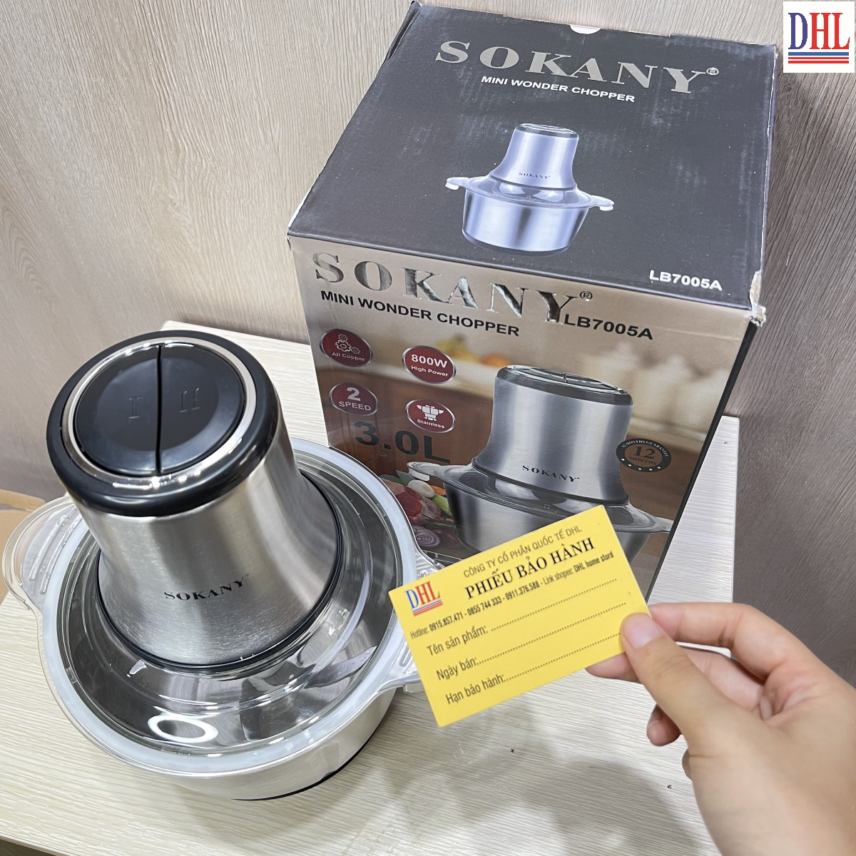 Máy xay thịt đa năng SOKANY LB7005A 3L Hàng chính hãng