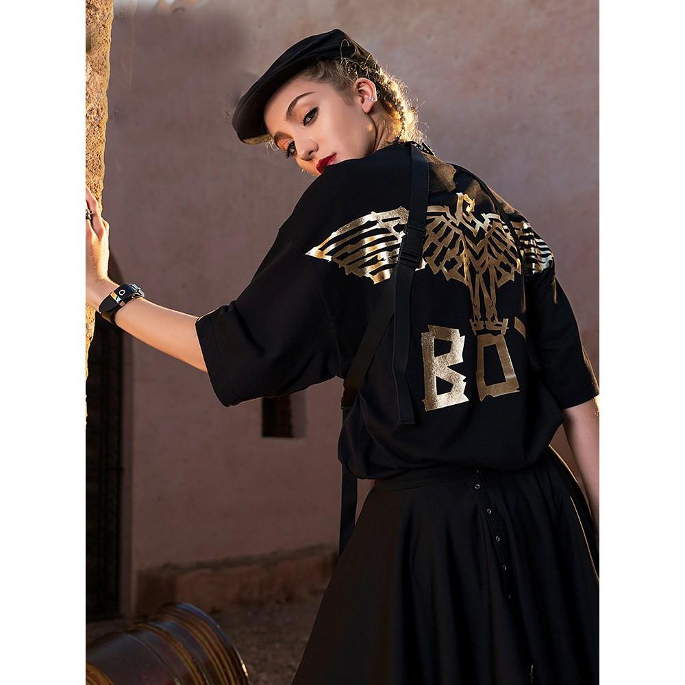 Áo thun nam nữ unisex Stee Đại bàng Ánh kim Vàng EAGLE NOBOY Trùm Unisex aothununisex