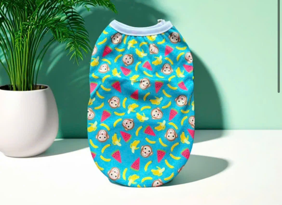 ÁO THUN BA LỖ MONKEY THÔNG HƠI SIÊU DỄ THƯƠNG TỪ 1-5KG DÀNH CHO THÚ CƯNG CHÓ MÈO