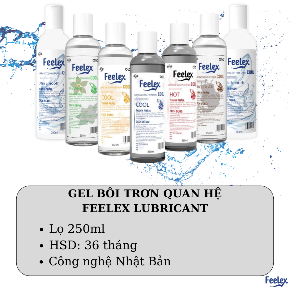 Gel bôi trơn OZO Lubricant Performa Cool gấp đôi độ trơn, nhiều mùi hương - Chai 250ml