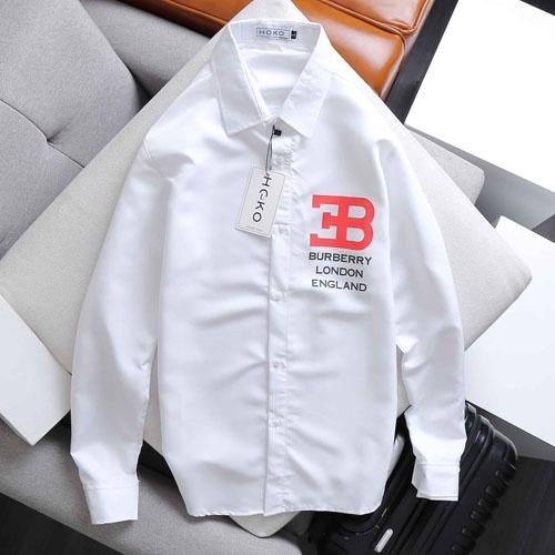 Áo sơ mi in thêu tay dài in chữ tb