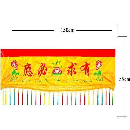 Rèm treo trang trí Phật giáo có ren