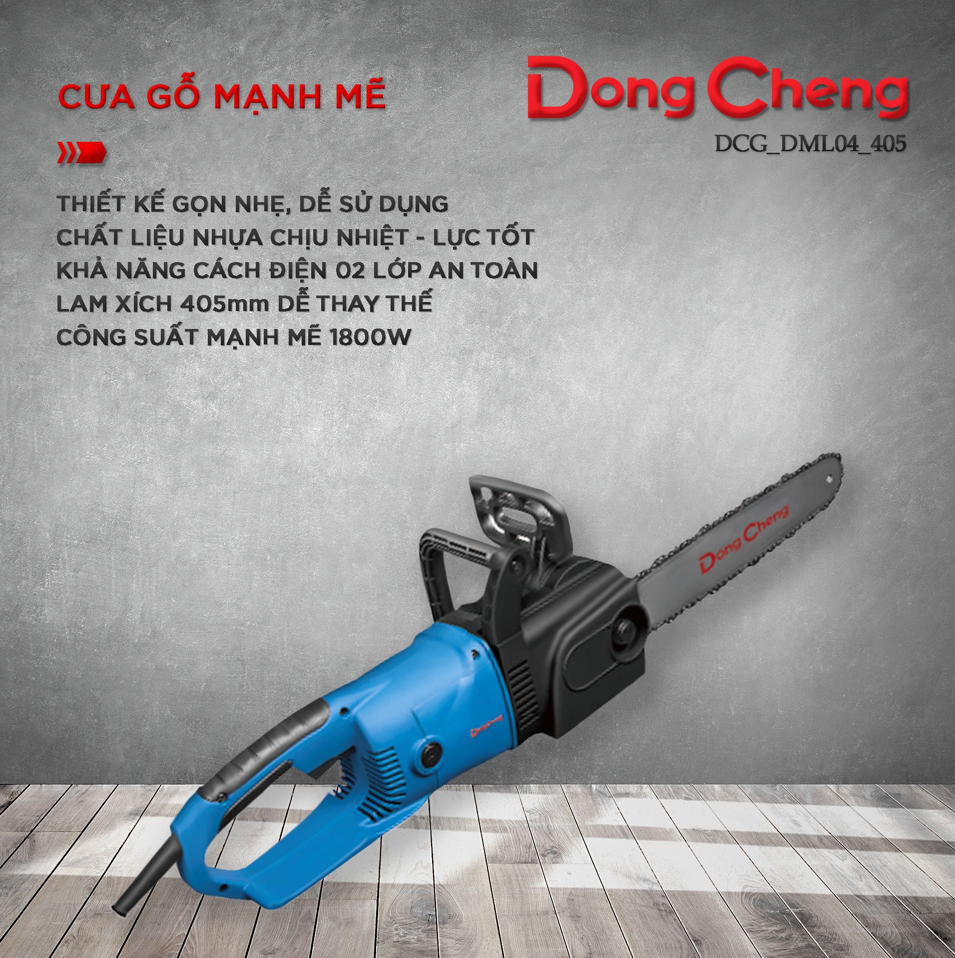 Máy cưa xích Dongcheng DML04-405_Chính Hãng