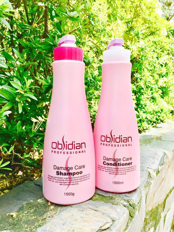 Dầu gội tái tạo tóc hư tổn Obsidian Professional Damage Care Shampoo Hàn Quốc 1500ml tặng kèm móc khoá