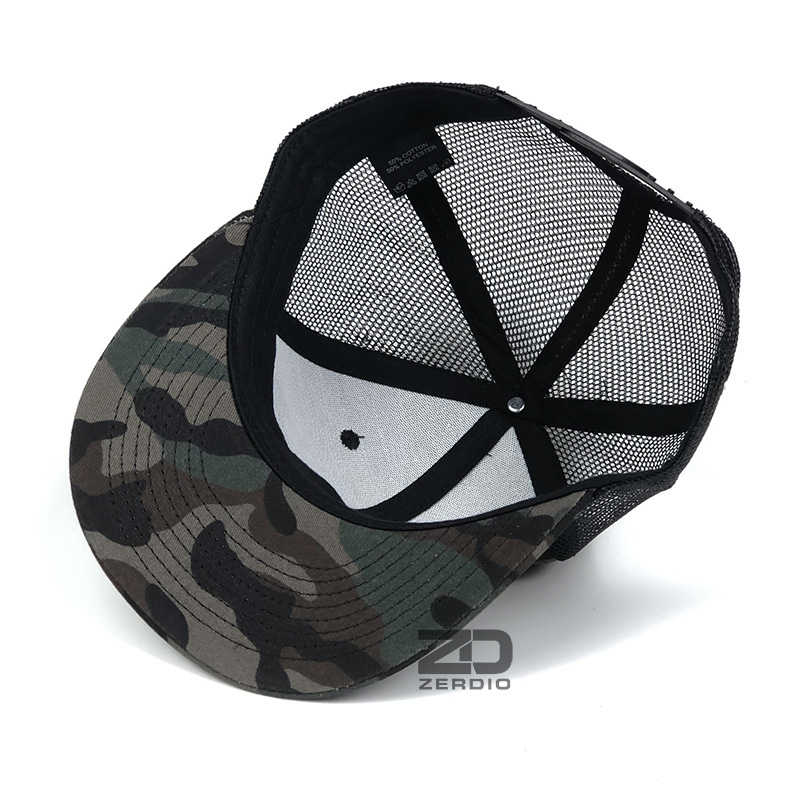 Nón hiphop, mũ snapback nam nữ phối lưới rằn ri cao cấp SN80