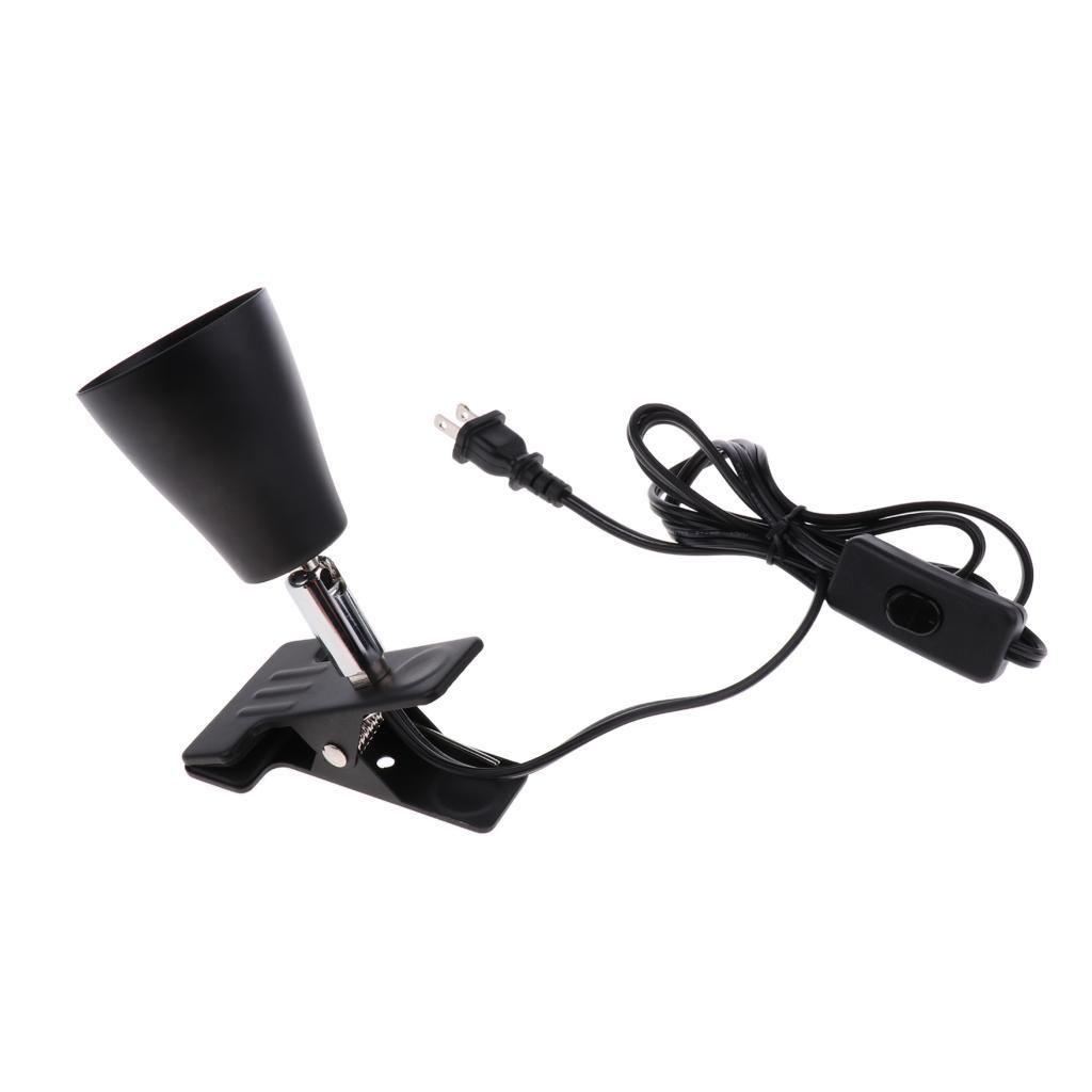E27 Pet Reptile Heating Light UVA UVB Bulb Clamp Lamp Holder US Plug