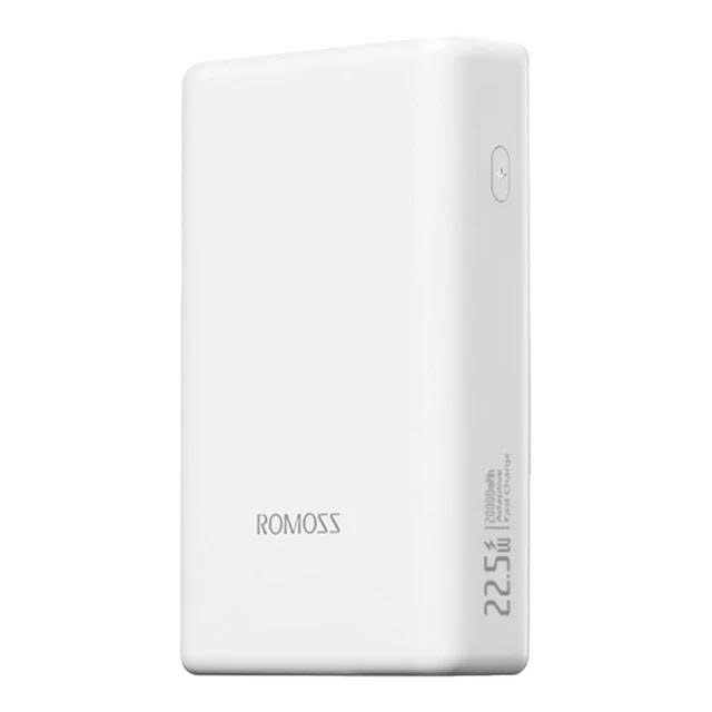 Pin sạc dự phòng ROMOSS PAC20 20.000mAh – Sạc nhanh 22.5W, tích hợp cáp Lightning &amp; Type-C. Hàng Nhập Khẩu