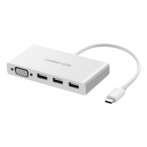 Hub USB Type-C ra VGA + 3 USB 3.0 Ugreen -40375 Hàng chính hãng