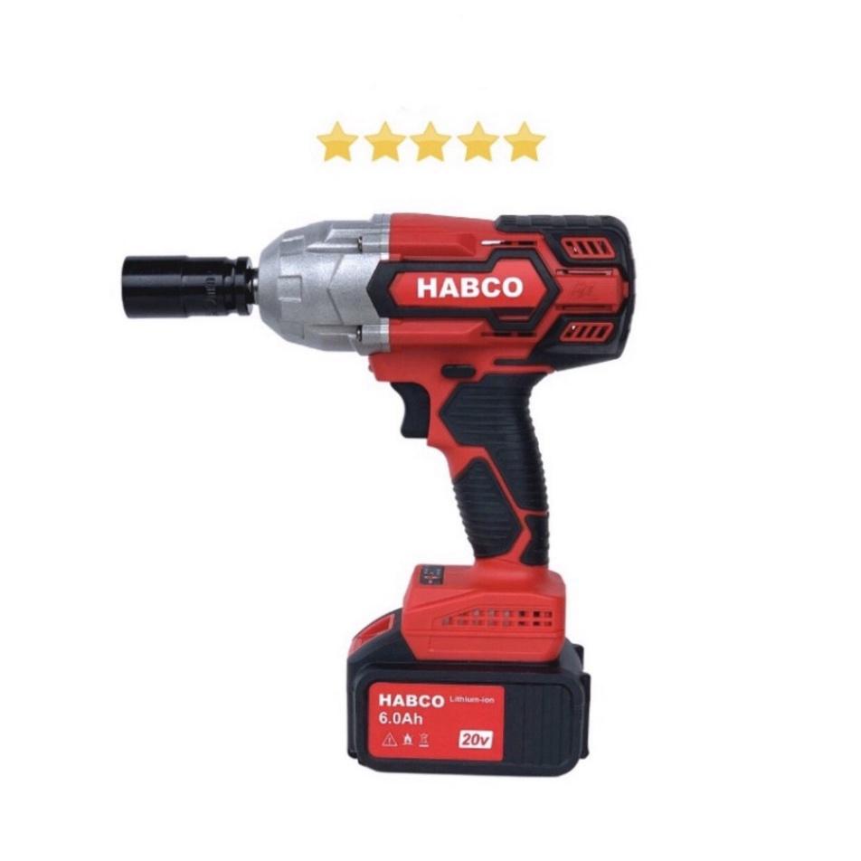 Máy Siết Bulong HABCO Lực siết khủng 880NM, dung lượng pin khủng 15cell ,máy khoan pin 3 chức năng khoan bắn vít siết ốc