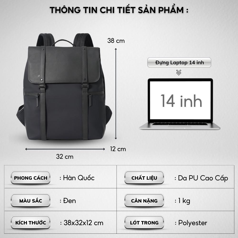 Balo Thời Trang Nam Nữ,Balo Ulzzang,Vải Oxford phối da chống nước cao cấp,Đựng Laptop 15.6 inh -