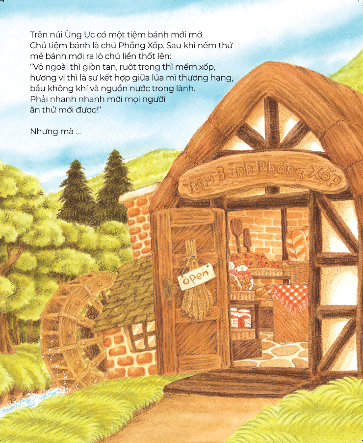Sách cho bé từ 3 tuổi - Phát triển tư duy Tiệm bánh mì lừng danh (Truyện tranh Ehon Nhật Bản)