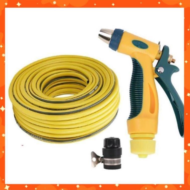 Bộ dây vòi xịt nước rửa xe,tưới cây tăng áp 3 lần 7-10m