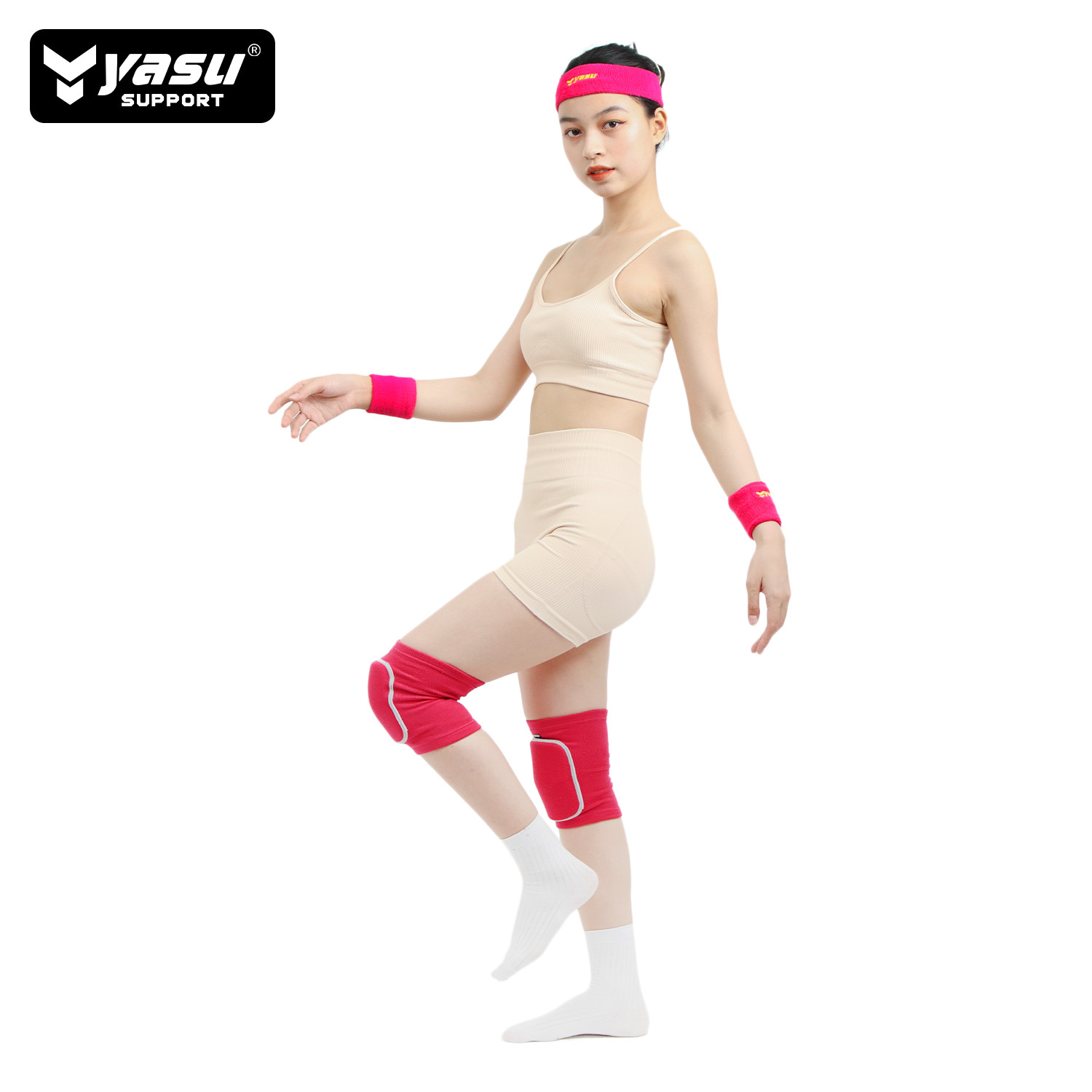 Bó gối, băng gối yoga, gym, bóng chuyển có đệm cao cấp cho nữ Yasu YS0210