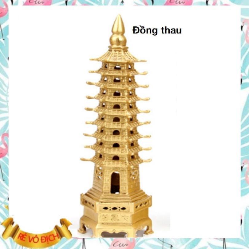 Tháp văn xương ️️ Tháp văn xương bằng đồng 9 tầng cao 17.5cm + 1 khăn lau đa năng- 206571206275