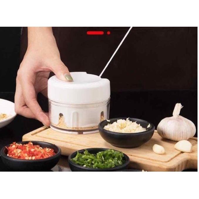 Dụng cụ xay tỏi ớt kéo tay Food Chopper - Dụng cụ máy xay nghiền tỏi ớt bằng tay