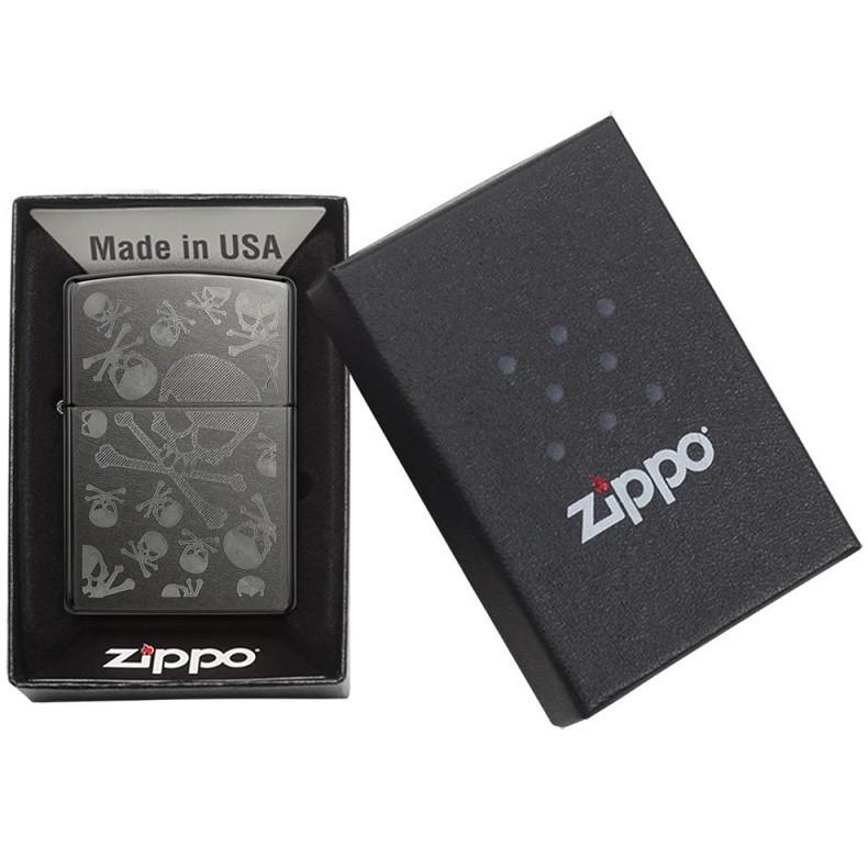 Bật Lửa Zippo Iced Skulls Gray Dusk 28685