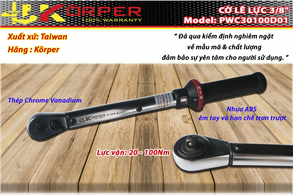 CỜ LÊ LỰC 3/8&quot; KÖRPER PWC30100D01