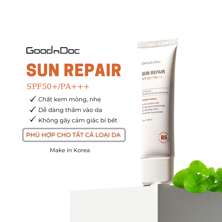 Kem Chống Nắng GoodnDoc Sun Repair SPF50+/PA+++ 50ml