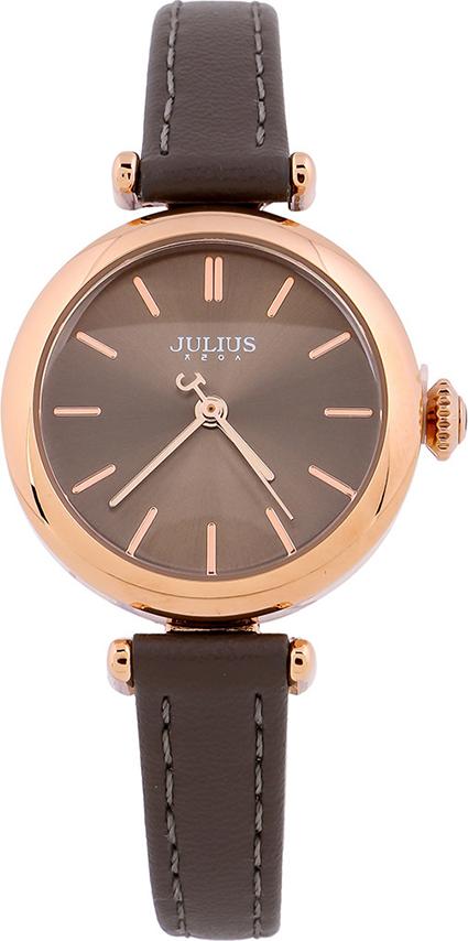 Đồng Hồ Nữ Julius Dây Da JA-1018C (Xám)