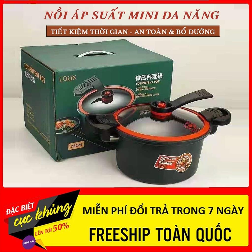 Nồi Áp Suất Chống Dính Dung Tích 3.5 Lít, 22Cm Nấu Được Bếp Từ Kiểu Dáng Hàn Quốc, Gọn Nhẹ Dễ Sử Dụng - Yumeshop94