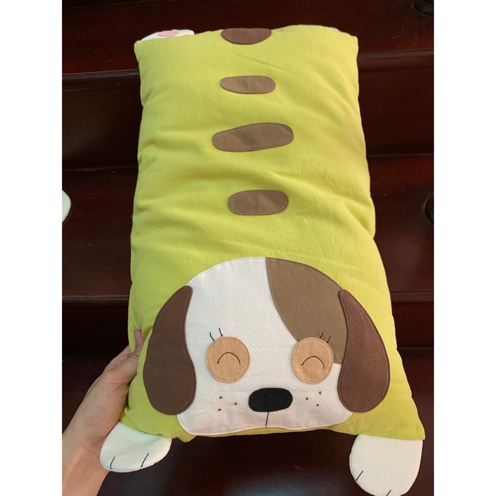 GỐI NẰM HÌNH CÚN CHO BÉ CHẤT LIỆU COTTON CAO CẤP DOZ560PM