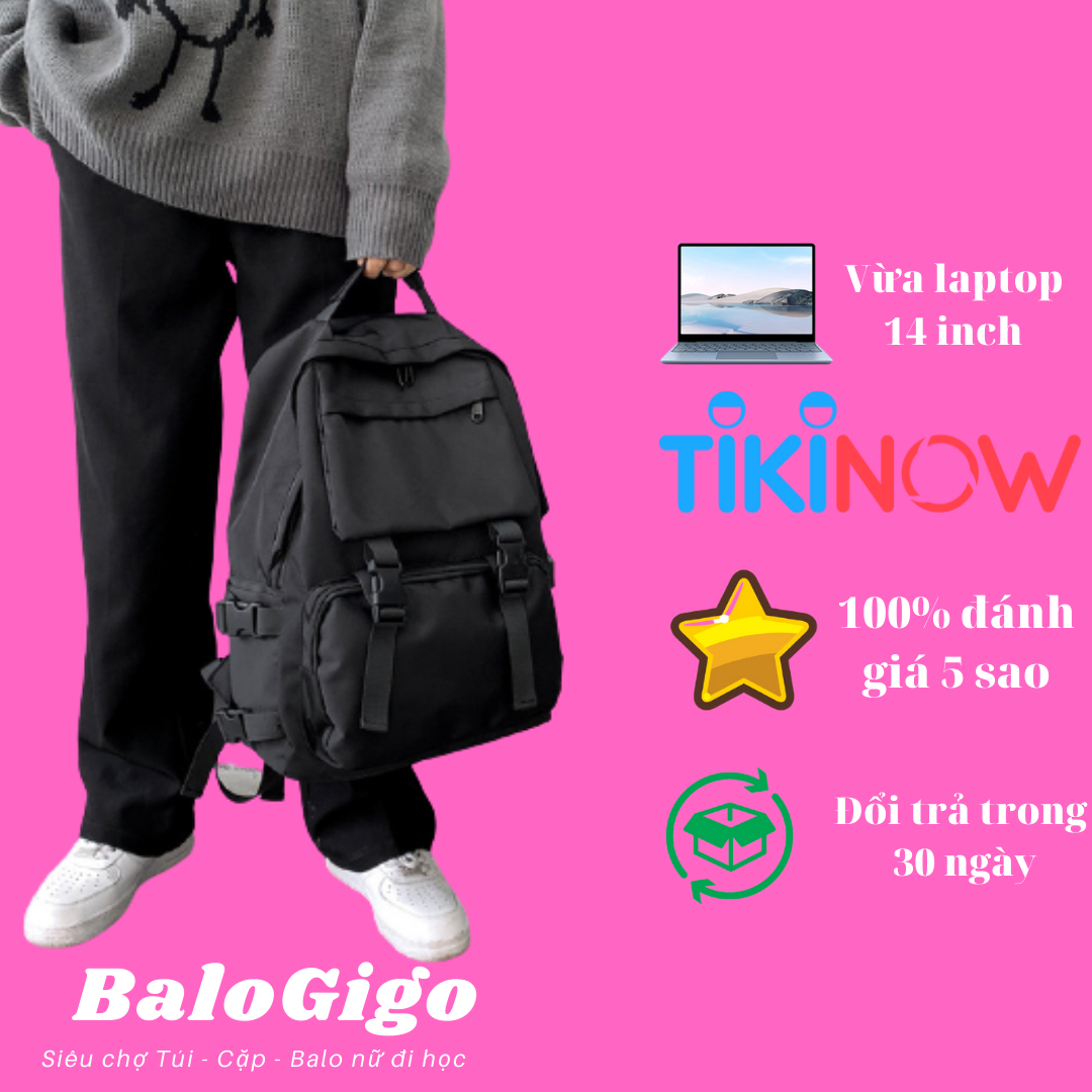 Balo unisex basic đi học cho nam nữ cá tính G289 - BaloGigo