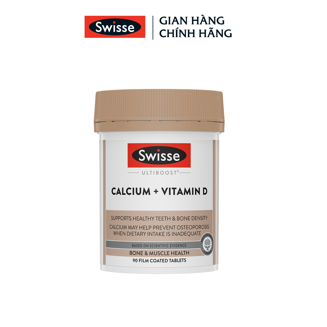 Viên uống bổ sung Canxi và Vitamin D chống loãng xương Swisse 90 viên