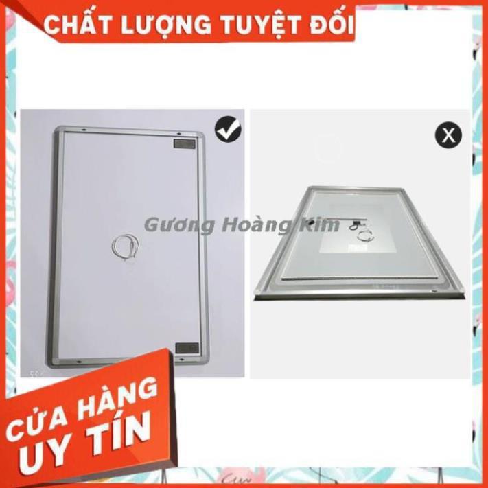 Gương đèn led cảm ứng đển bàn trang điểm treo tường chữ nhật nhà tắm thông minh kích thước 50x70 cm - guonng