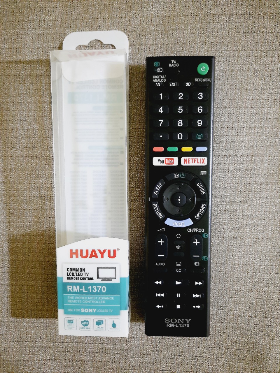 Remote Điều khiển TV Sony RM-L1370 đa năng các dòng tivi Sony LCD/LED/Smart TV- Hàng tốt tương thích 100%Tặng kèm Pin