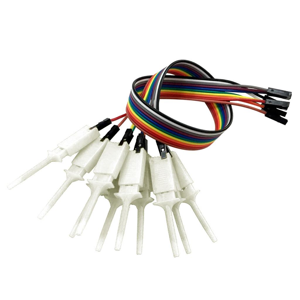 20 Pieces Logic Analyzer Cable Probe Test Hook Clip Line White+Black