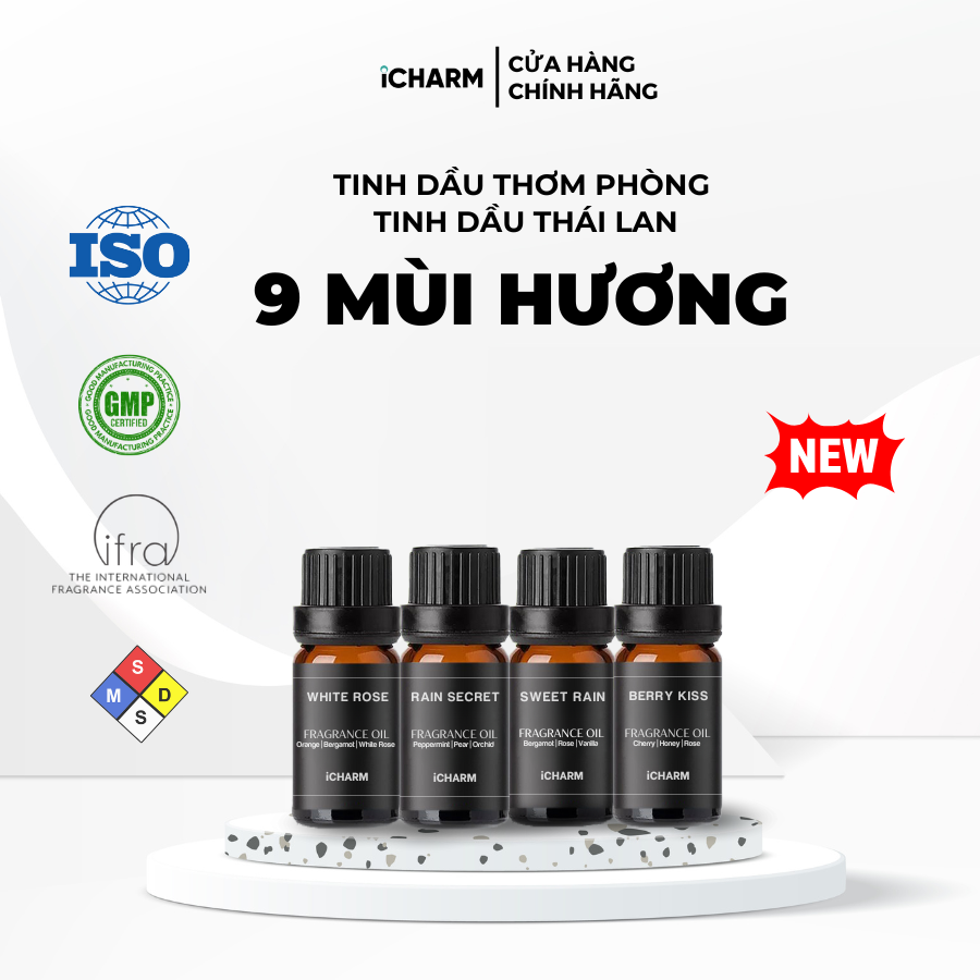 Tinh dầu xông phòng nước hoa, khách sạn 10ml, tinh dầu nước hoa, khách sạn iCHARM