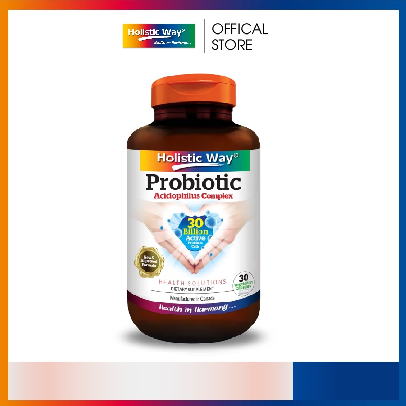 Viên Uống Cải Thiện Hệ Tiêu Hóa Bổ Sung 30 Tỷ Lợi Khuẩn Holistic Way Probiotic Acidophilus Complex - 30 Viên