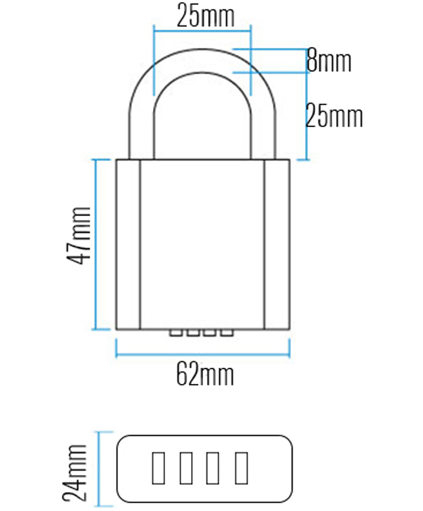 Khóa Số 180IB Series ABUS (50mm)