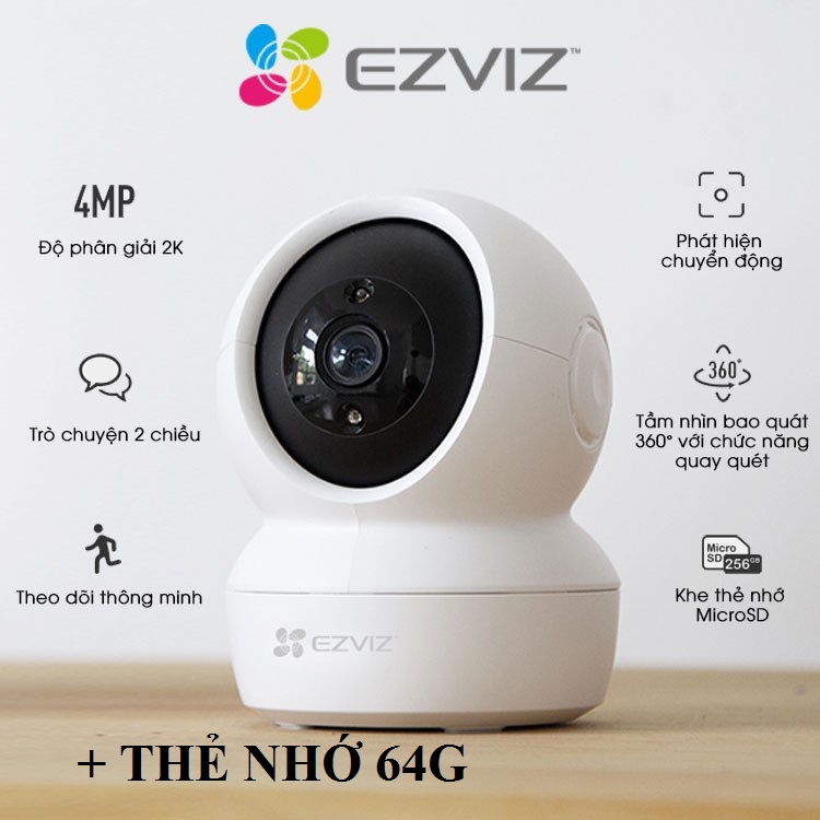 Camera Wifi trong nhà EZVIZ C6N 4MP FULL 1080P, Hàng Chính Hãng