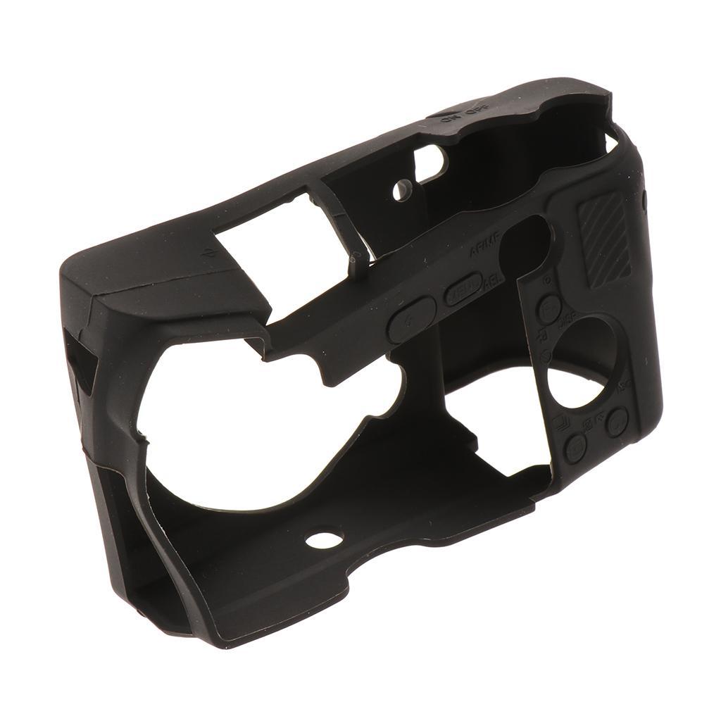 Silicone Camera Case Full Body Protective Cover for Sony A6300    Black